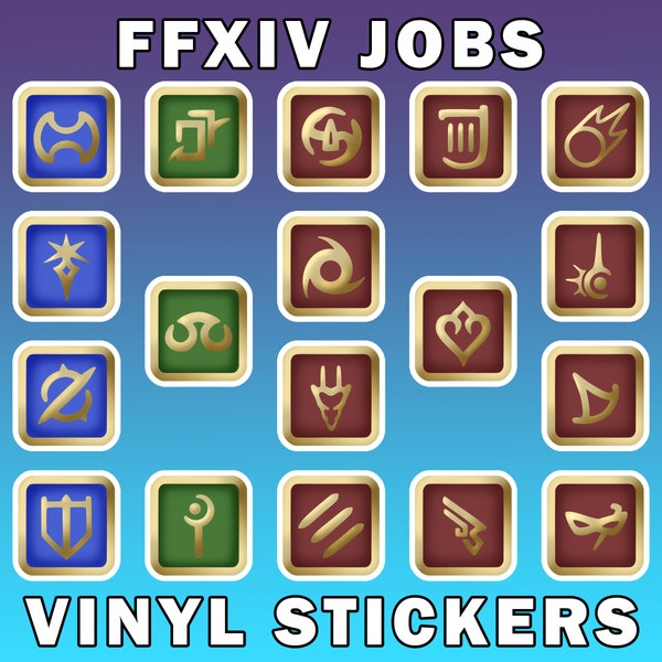 FFXIV Job Stickers | Waterproof Vinyl Stickers | 1.5" | Custom Sizes Available