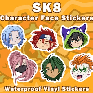 SK8 Character Stickers | SK8 The Infinity Vinyl Stickers | Waterproof Vinyl Stickers