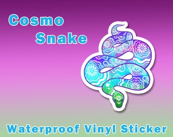 Cosmo Snake Sticker | Waterproof Vinyl Sticker