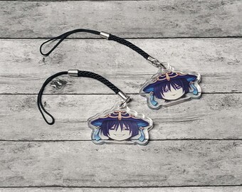 Scaramouche Acrylic Phone Charm: Genshin Impact Keychain
