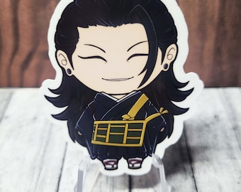 Pegatina de Jujutsu Kaisen Chibi: vinilo impermeable (7,6 cm)
