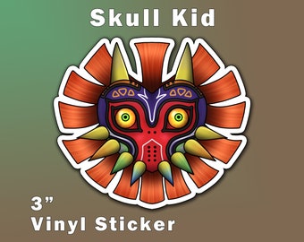 Skull Kid Majora's Mask Vinyl Sticker | Legend of Zelda | Waterproof Vinyl Sticker