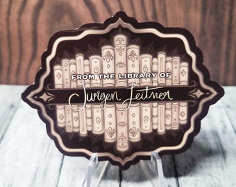 Magnus Vinyl Sticker: Library Books Waterproof Decal