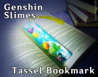 Genshin Impact Slime Bookmark: Laminated with Tassel