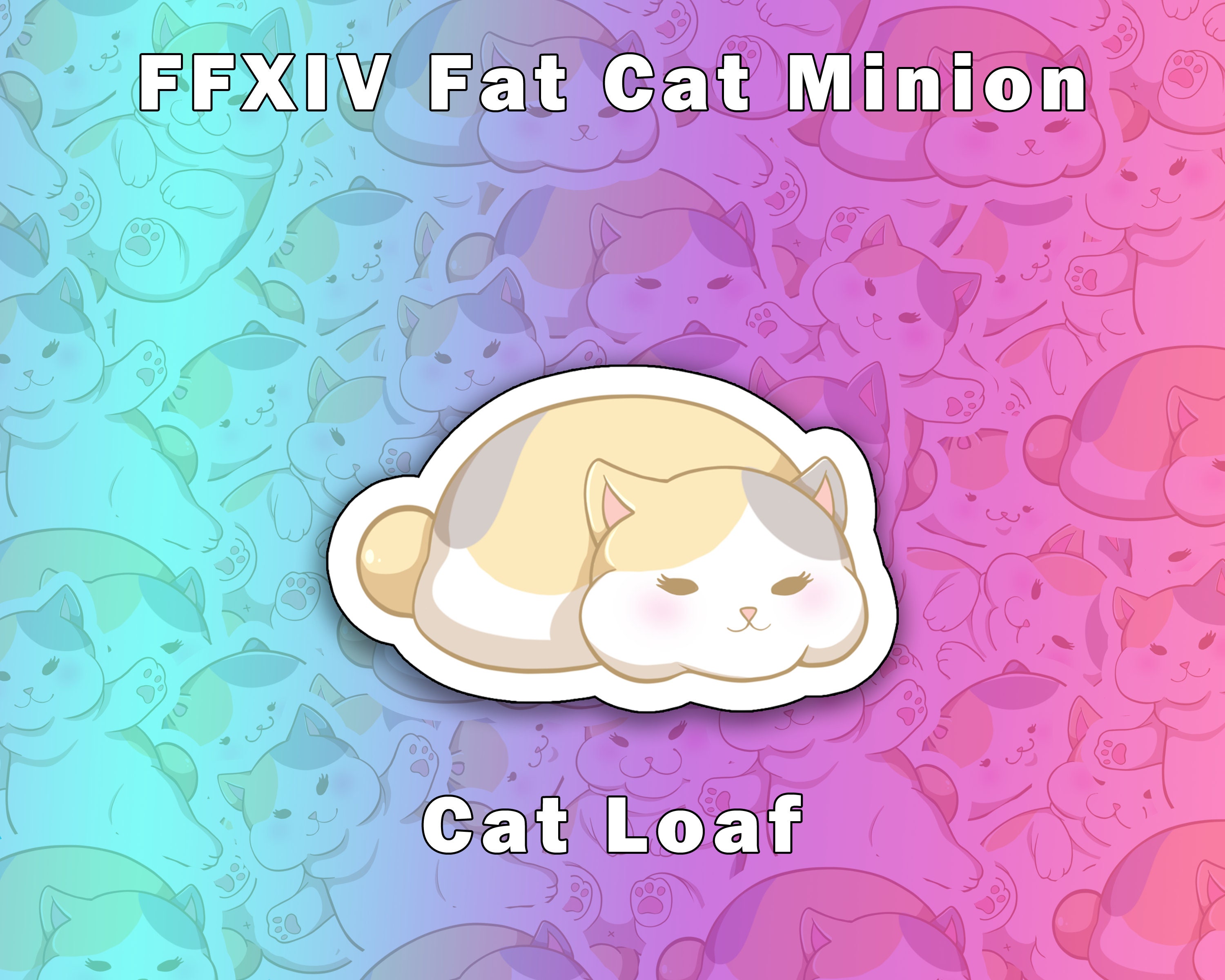 FFXIV Fat Cat Stickers FFXIV Minion Stickers Waterproof Etsy