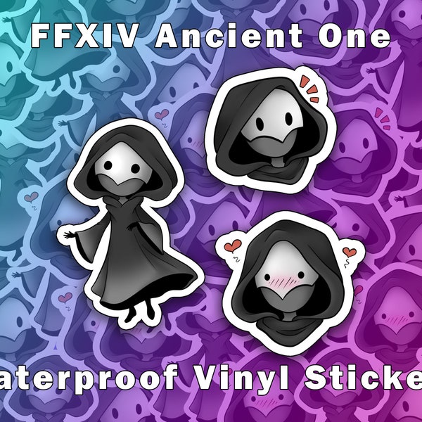 FFXIV Ancient One Sticker Pack | FFXIV Minion Stickers | Waterproof Vinyl Stickers