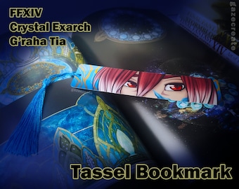 FFXIV G'raha Tia Bookmark: Crystal Exarch Laminated Tassel Bookmark
