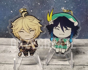 Genshin Impact Chibi Acrylic Keychains: Mondstadt 2.5" Charms