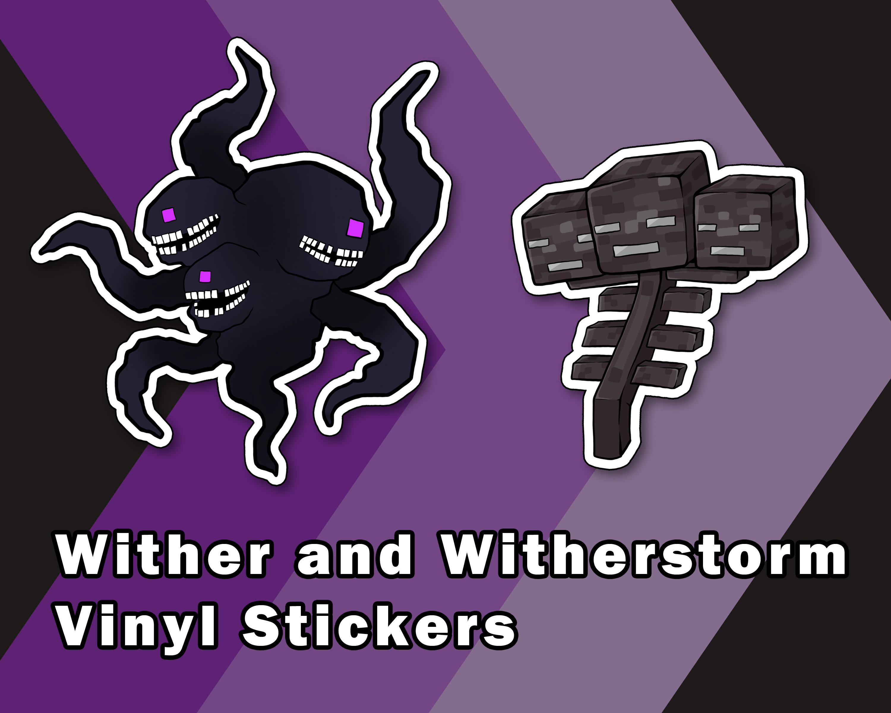 Wither Storm Illustration Minecraft Pin for Sale by VibrantVortex