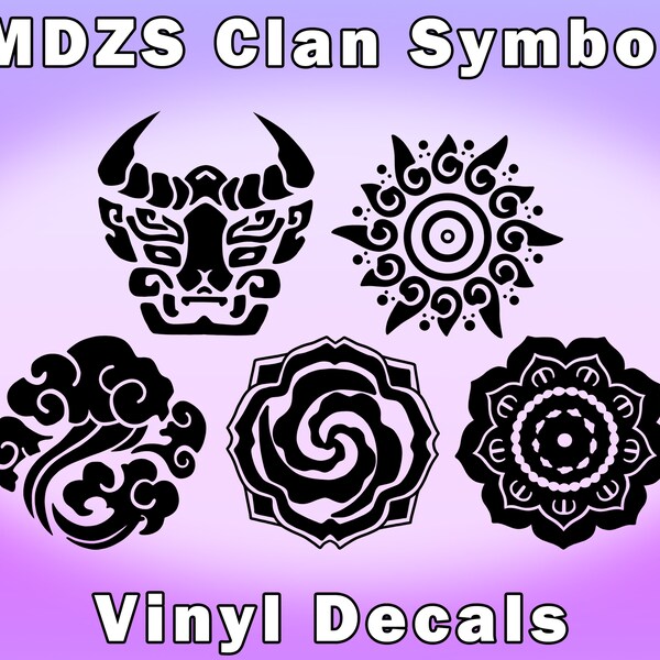 Mo Dao Zu Shi Clan Decals | MDZS Cultivation Clan Vinyl Decals | Multiple Colors | Custom Sizes