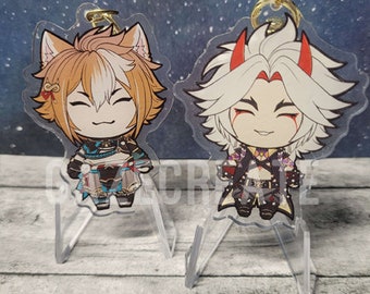 Genshin Impact Inazuma Boys: Chibi Acrylic Keychain Charms (2.5")