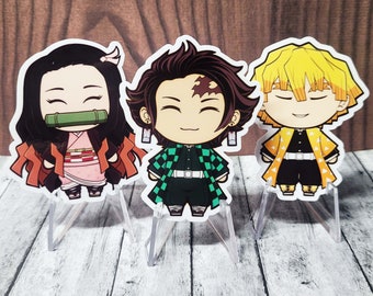 Demon Slayer Vinyl Stickers | Waterproof Vinyl Stickers | 3" Chibi Stickers