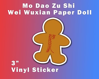 Wei Wuxian Paper Doll Vinyl Sticker - The Untamed, Mo Dao Zu Shi