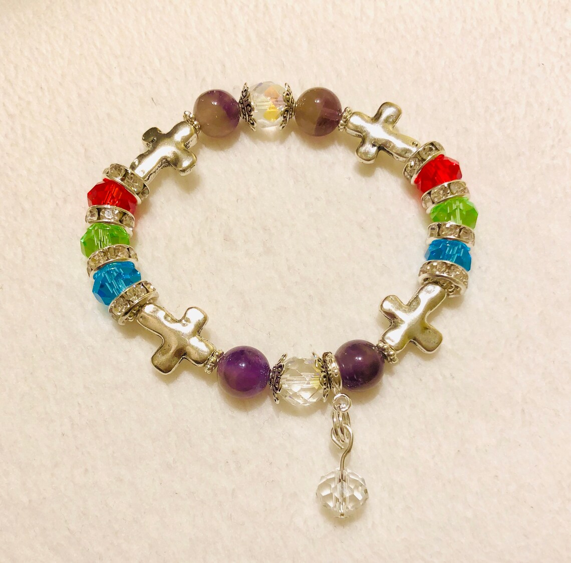 Childrens Christian Rainbow Bracelet, Colorful Bracelet, Gods Promise