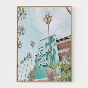 Beverly Hills Hotel Photo Print, Turquoise Building Print, Summer Poster Print, Building Photo, California Wall Art Pastel Room Decor. P1-47