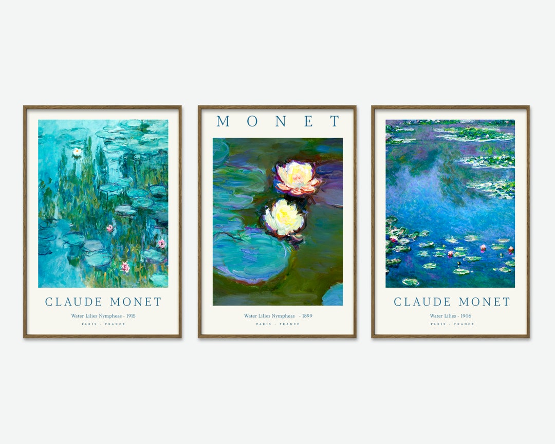 Claude Gallery Wall Art Set of 3 Poster Prints of Iconic