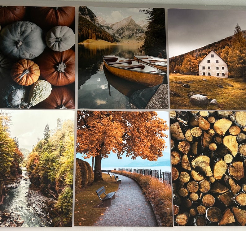 Autumn Gallery Wall Art Set of 6 Prints Fall Decor Fall Nature Poster ...