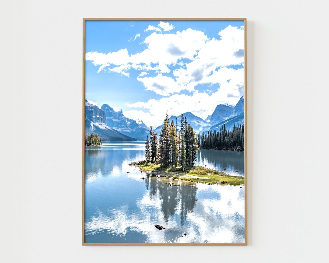 Lake Louise Poster, Nature Wild Photo, Canadian Moraine Lake Louise Wall Art, Nature Wall Art