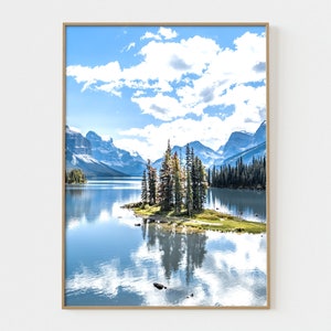 Lake Louise Poster, Nature Wild Photo, Canadian Moraine Lake Louise Wall Art, Nature Wall Art Photo Print Forest, Pine Poster Forest. P1-031
