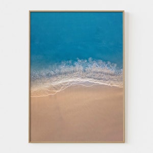 Beach Wall Art, Photo Print Beach Art, Coastal Decor Wall Art, Beach Print, Blue Beach, Waves Tropical, Art Decor, Summer Print. P1-0013