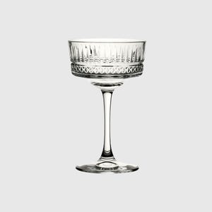Artemio - Vintage Inspired Champagne Coupe Set of 2 | 1920s Style Cocktail Glassware | Timeless Barware | Gin Lover Gift | Unique Glassware