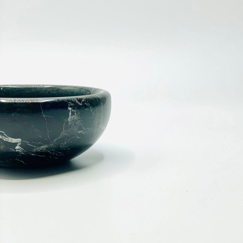 Black Marble Bowl Etsy
