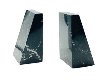 Black Marble Bookends - Set of 2