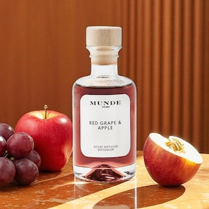Difusor de Uva Vermelha e Maçã | Aromatizador de Ambiente de Luxo, Vidro Premium, Caixa para Presente