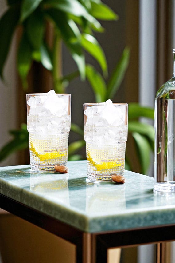 Diamond Glass Tumblers - Vintage-Inspired Soda-Lime Glassware, Set of 2/4/6 | Archie