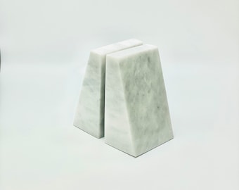 White Marble Bookends - Set of 2
