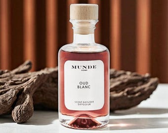 Diffuseur de parfum Oud Blanc | Parfum d'intérieur élégant, verre de qualité supérieure, coffret cadeau