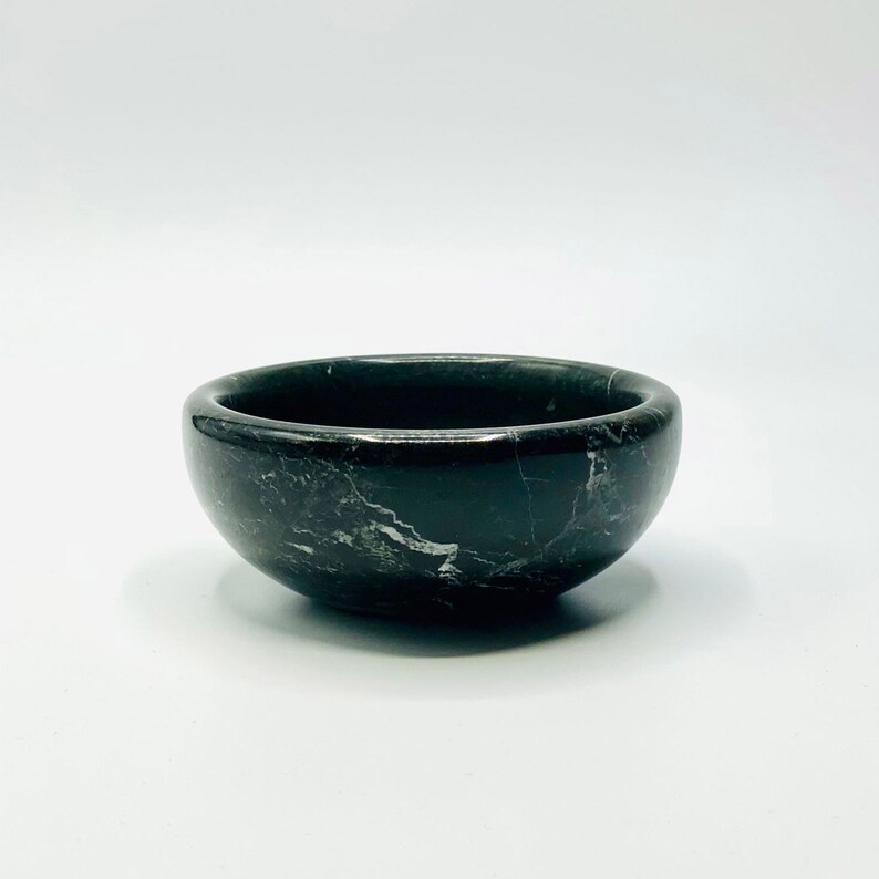 Black Marble Bowl Etsy