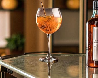 Vintage Inspired Lead-Free Crystal Gin Balloon Glasses | Cocktail Barware Set | Kure