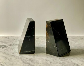 Brunner Brown Marble Bookends - Set of 2