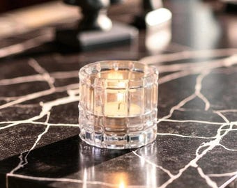 Cut Glass Tealight Candle Holder Set: Handmade Home Decor