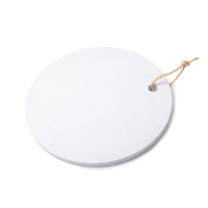 Planche de service ronde en marbre blanc 30 CM image 3
