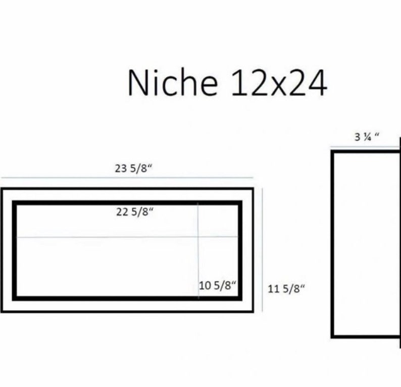 Shower Niche 12x24 Light Polish Etsy