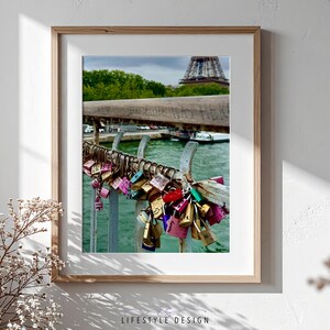 Paris love locks print, romantic Eiffel Tower photo, Paris photography wall art, sentimental travel decor, instant download valentine’s gift
