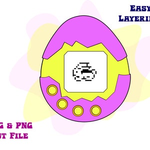 Tomagotchi SVG, Cricut Cut File, Silhouette, 90s toy cut file, Clipart
