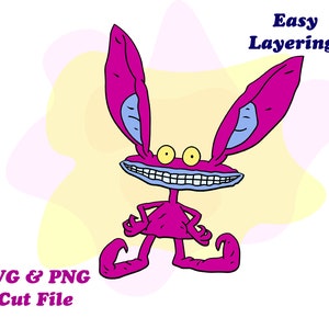 Ickis Ahh echte Monster SVG, PNG, digitale geschnittene Datei, Cricut geschnitten Datei, Nickelodeon SVG, 90er Jahre Cartoon,