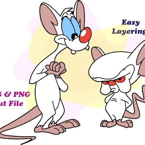 WB cartoon Pinky and the Brain SVG, 90s cartoon svg, nineties cricut cut file,