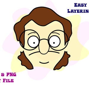 Mr Frond Bobs Burgers SVG Cut File, Cricut Cut File, PNG, Bobs Burger Vinyl Cut File