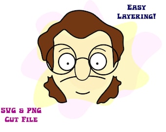 Mr Frond Bobs Burgers SVG Cut File, Cricut Cut File, PNG, Bobs Burger Vinyl Cut File