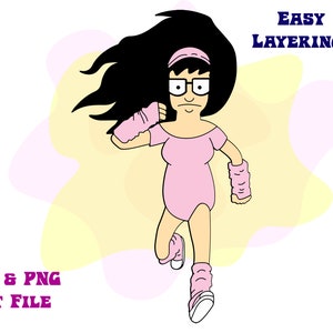 Bobs Burgers Tina SVG, PNG, Cricut Cut File, Silhouette Cut File, Bobs Burgers Clip Art