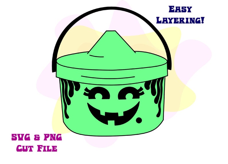Halloween Witch Bucket SVG, PNG, Cricut cut file, silhouette, McDonalds