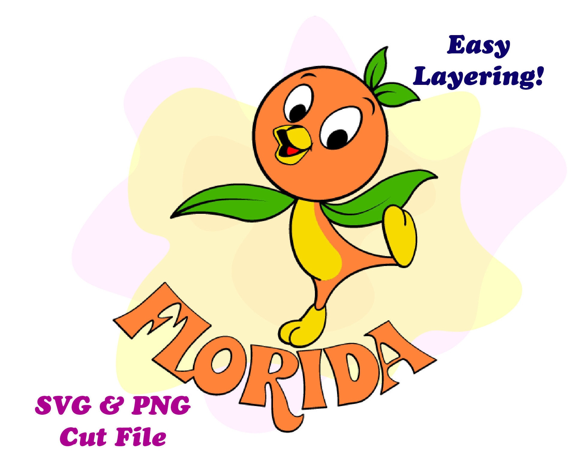 orange bird pop pin