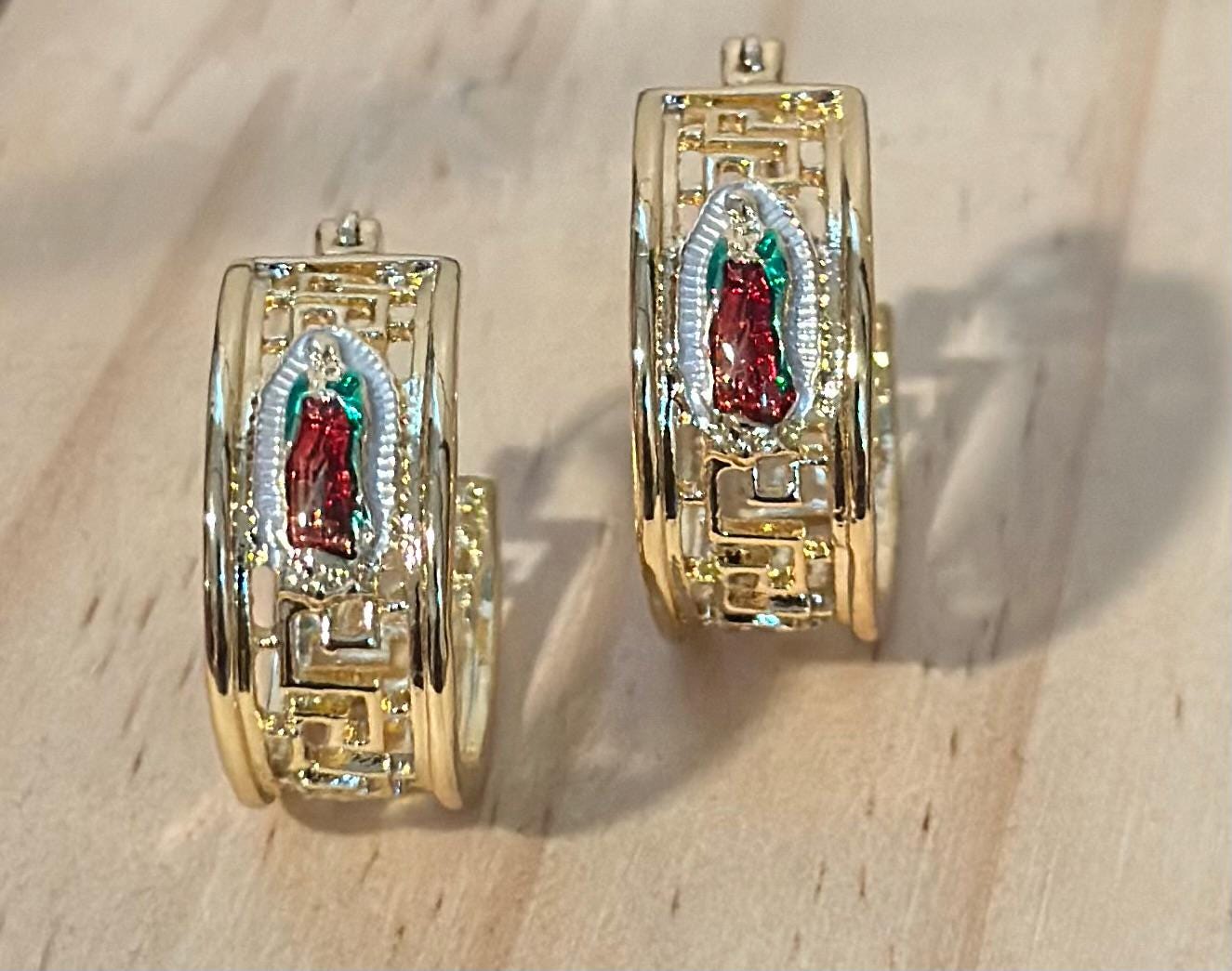 Virgen hoop earrings/ Aretes de la Virgen