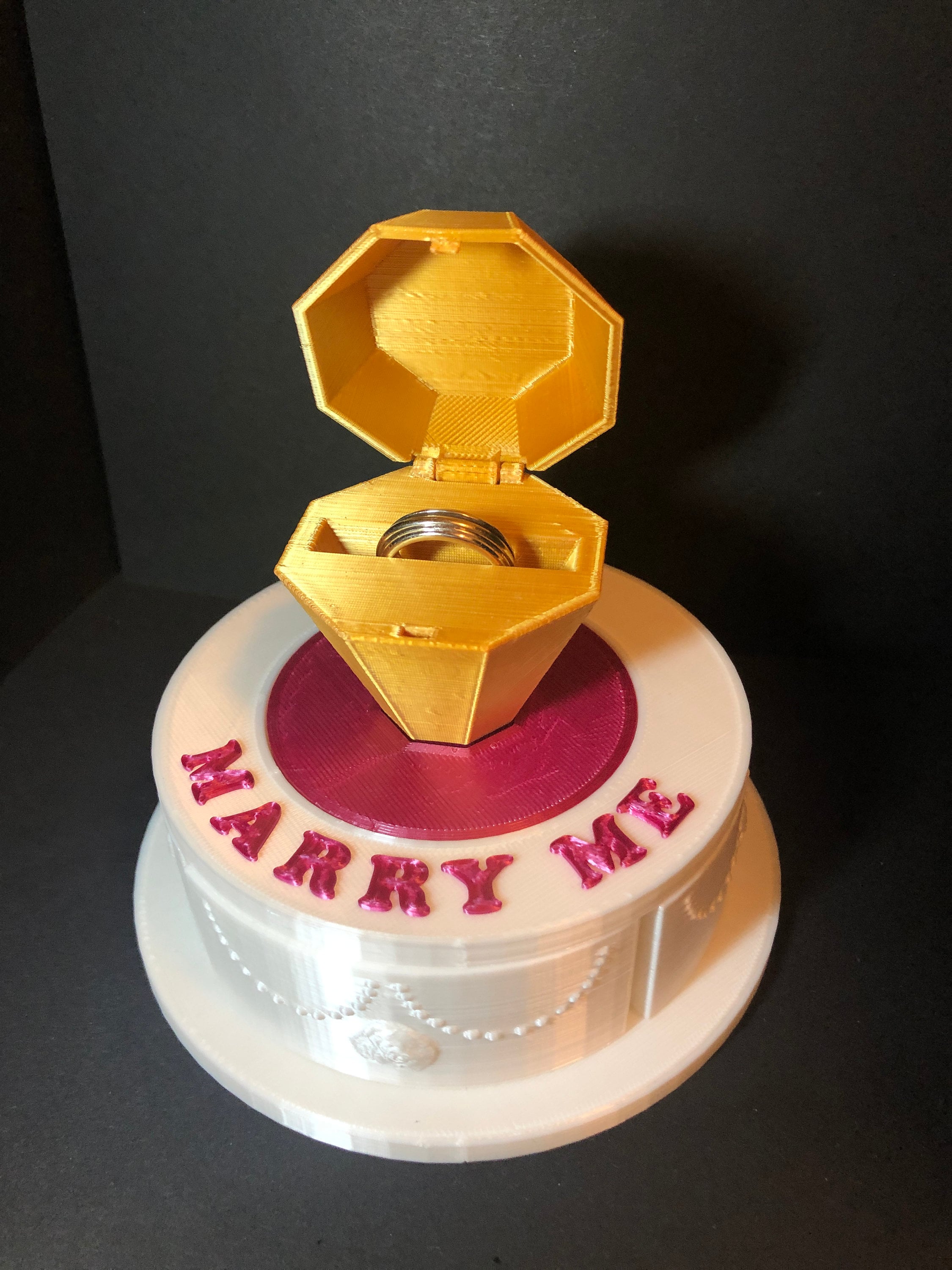 Custom Make 3D Printed Ring Pop Jewelry Cake Boxgift for Etsy