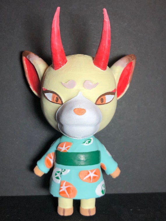 Animal Crossing Villager Shino 3D Printed Figure With Amiibo - Etsy Animal Crossing Villager Shino 3D Printed Figure With Amiibo - Etsy