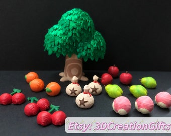ACNH Animal Trees - Bell bag, Apple, Pear, Orange, Peach, Cherry
